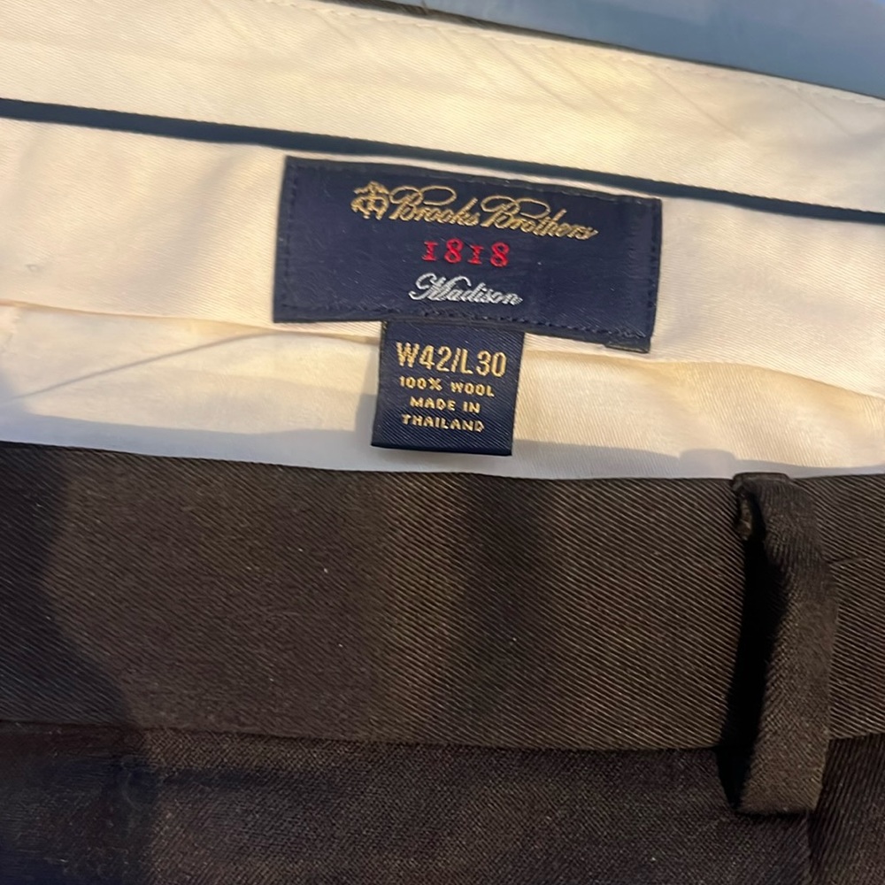 Ben silver chocolate brown  wool pant